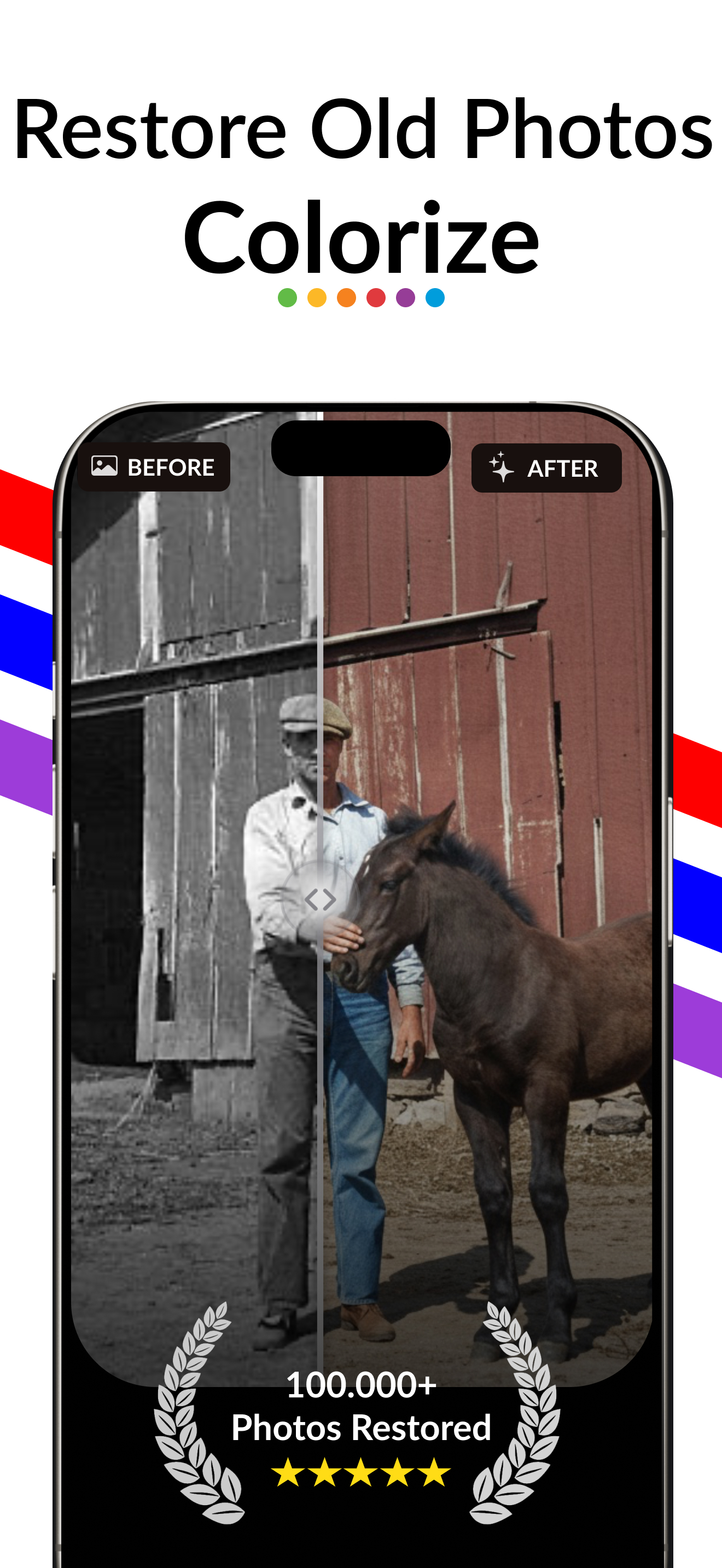 Restore Old Photos Colorize - Before and after colorization